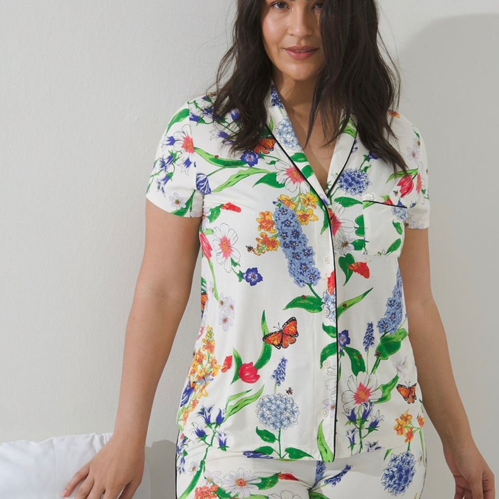 SOMA Cool Nights Springtime Floral Pajama Set, size S